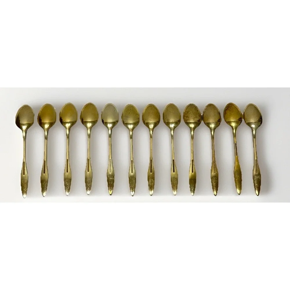Rare Frigast & A. Michelsen Sterling Guilloche Demitasse Spoons 12 Denmark